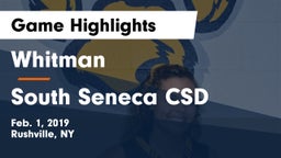 Whitman  vs South Seneca CSD Game Highlights - Feb. 1, 2019