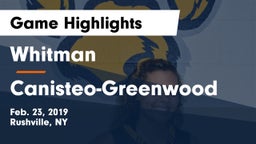 Whitman  vs Canisteo-Greenwood Game Highlights - Feb. 23, 2019