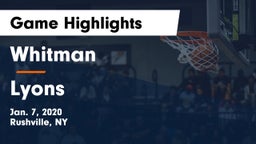 Whitman  vs Lyons  Game Highlights - Jan. 7, 2020