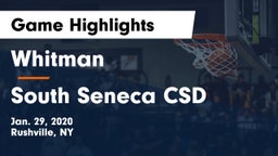 Whitman  vs South Seneca CSD Game Highlights - Jan. 29, 2020