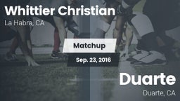 Matchup: Whittier Christian vs. Duarte  2016