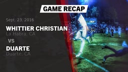 Recap: Whittier Christian  vs. Duarte  2016
