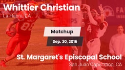 Matchup: Whittier Christian vs. St. Margaret's Episcopal School 2016