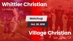 Matchup: Whittier Christian vs. Village Christian  2016