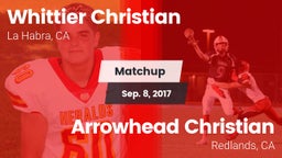 Matchup: Whittier Christian vs. Arrowhead Christian  2017