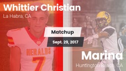 Matchup: Whittier Christian vs. Marina  2017