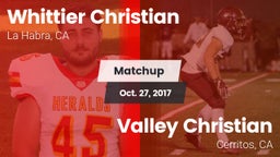 Matchup: Whittier Christian vs. Valley Christian  2017