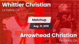 Matchup: Whittier Christian vs. Arrowhead Christian  2018