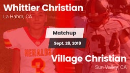 Matchup: Whittier Christian vs. Village Christian  2018