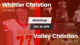 Matchup: Whittier Christian vs. Valley Christian  2018
