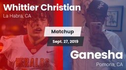 Matchup: Whittier Christian vs. Ganesha  2019