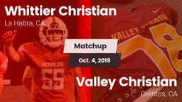 Matchup: Whittier Christian vs. Valley Christian  2019