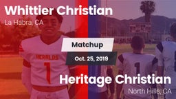 Matchup: Whittier Christian vs. Heritage Christian   2019