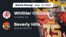 Recap: Whittier Christian  vs. Beverly Hills  2022