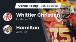 Recap: Whittier Christian  vs. Hamilton  2022