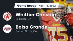Recap: Whittier Christian  vs. Bolsa Grande  2022