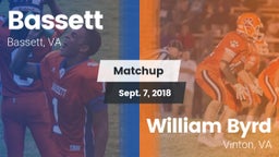 Matchup: Bassett vs. William Byrd  2018