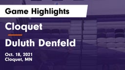 Cloquet  vs Duluth Denfeld Game Highlights - Oct. 18, 2021