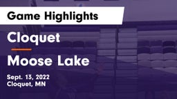 Cloquet  vs Moose Lake Game Highlights - Sept. 13, 2022