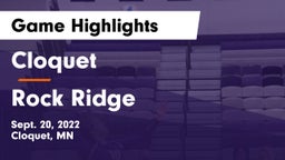 Cloquet  vs Rock Ridge  Game Highlights - Sept. 20, 2022