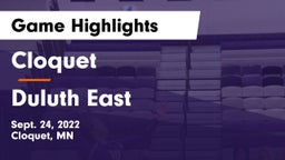 Cloquet  vs Duluth East Game Highlights - Sept. 24, 2022