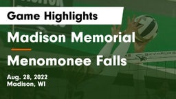 Madison Memorial  vs Menomonee Falls  Game Highlights - Aug. 28, 2022
