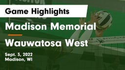 Madison Memorial  vs Wauwatosa West  Game Highlights - Sept. 3, 2022