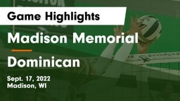 Madison Memorial  vs Dominican  Game Highlights - Sept. 17, 2022