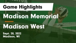 Madison Memorial  vs Madison West  Game Highlights - Sept. 28, 2022