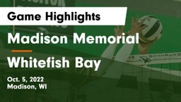 Madison Memorial  vs Whitefish Bay  Game Highlights - Oct. 5, 2022