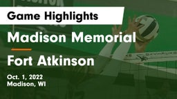 Madison Memorial  vs Fort Atkinson  Game Highlights - Oct. 1, 2022