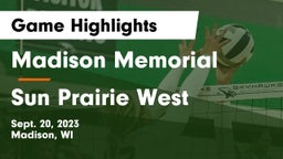 Madison Memorial  vs Sun Prairie West  Game Highlights - Sept. 20, 2023