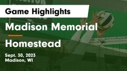 Madison Memorial  vs Homestead  Game Highlights - Sept. 30, 2023