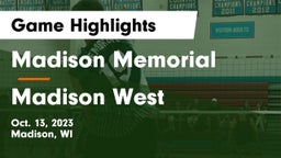 Madison Memorial  vs Madison West  Game Highlights - Oct. 13, 2023