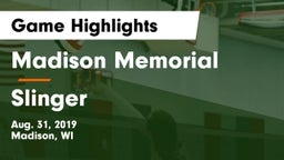 Madison Memorial  vs Slinger Game Highlights - Aug. 31, 2019