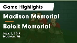 Madison Memorial  vs Beloit Memorial  Game Highlights - Sept. 5, 2019