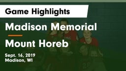 Madison Memorial  vs Mount Horeb  Game Highlights - Sept. 16, 2019