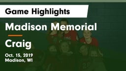 Madison Memorial  vs Craig  Game Highlights - Oct. 15, 2019