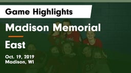 Madison Memorial  vs East Game Highlights - Oct. 19, 2019