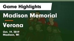 Madison Memorial  vs Verona Game Highlights - Oct. 19, 2019