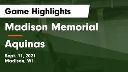 Madison Memorial  vs Aquinas Game Highlights - Sept. 11, 2021