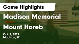 Madison Memorial  vs Mount Horeb  Game Highlights - Oct. 2, 2021