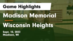 Madison Memorial  vs Wisconsin Heights  Game Highlights - Sept. 10, 2022