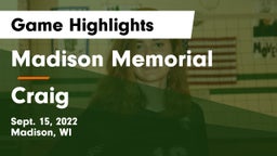 Madison Memorial  vs Craig  Game Highlights - Sept. 15, 2022