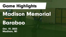 Madison Memorial  vs Baraboo  Game Highlights - Oct. 19, 2023