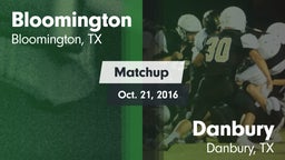 Matchup: Bloomington vs. Danbury  2016