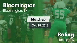 Matchup: Bloomington vs. Boling  2016