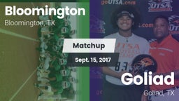 Matchup: Bloomington vs. Goliad  2017