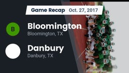 Recap: Bloomington  vs. Danbury  2017