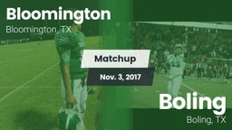 Matchup: Bloomington vs. Boling  2017